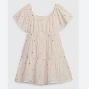 Gap Kids Shiny Embroidered Tiered Confetti Cotton Dress Toddler 4 years Sundress